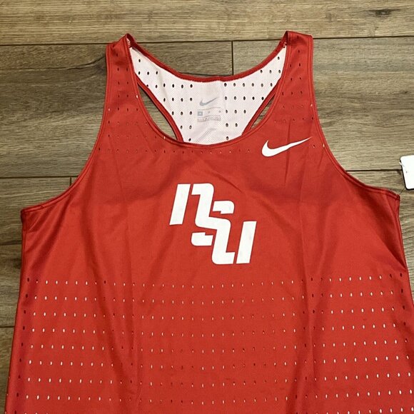 Women's Nike NSU Digital Elite Fast Running Singlet MEDIUM Red Mesh Track CV3599 - Picture 2 of 9